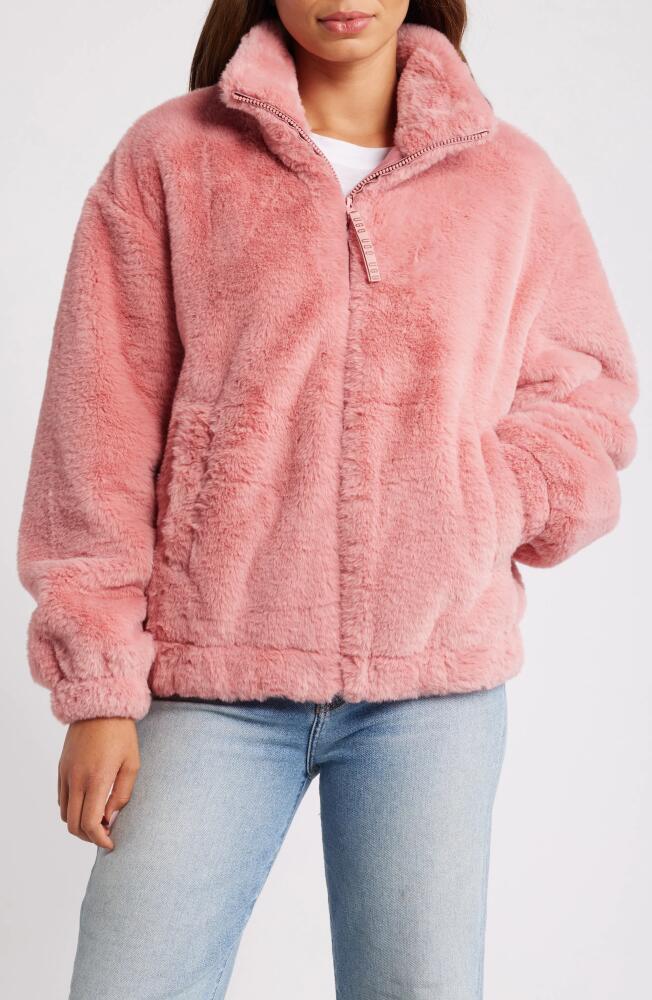 UGG(r) Faux Fur Jacket in Pink Cedar Cover