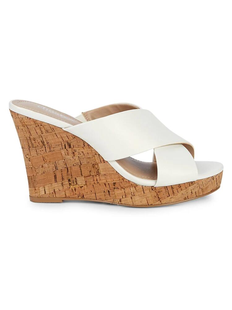 Charles by Charles David Women's Latrice Crossover Wedge Sandals - White Cover