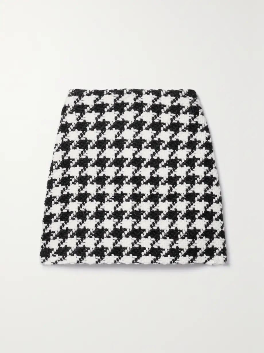 Anine Bing - Ada Brushed Houndstooth Tweed Mini Skirt - Multi Cover