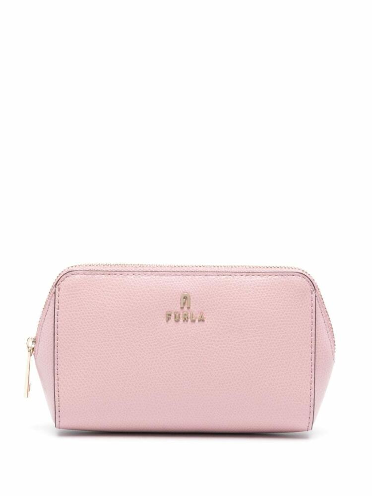 Furla Camelia leather cosmetic case - Pink Cover