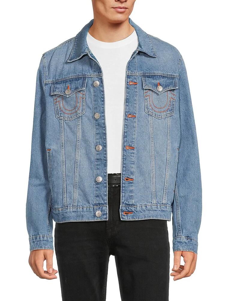 True Religion Men's Jesse Faded Wash Denim Jacket - Blue Cover