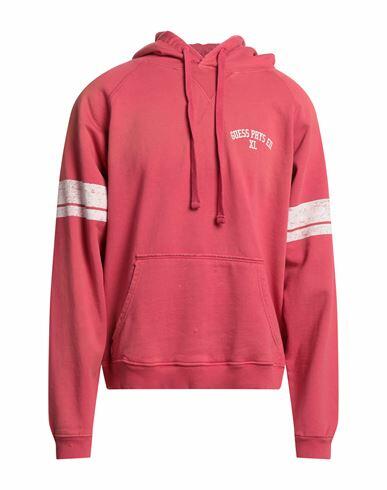 Guess Man Sweatshirt Coral Cotton Cover