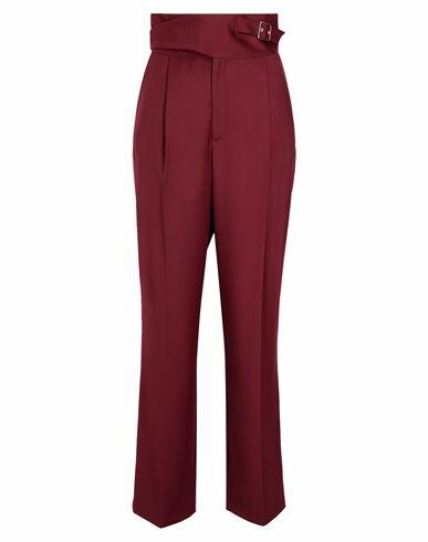 8 By Yoox High-waist Belted Pleat Front Pants Woman Pants Burgundy Polyester, Viscose, Elastane Cover