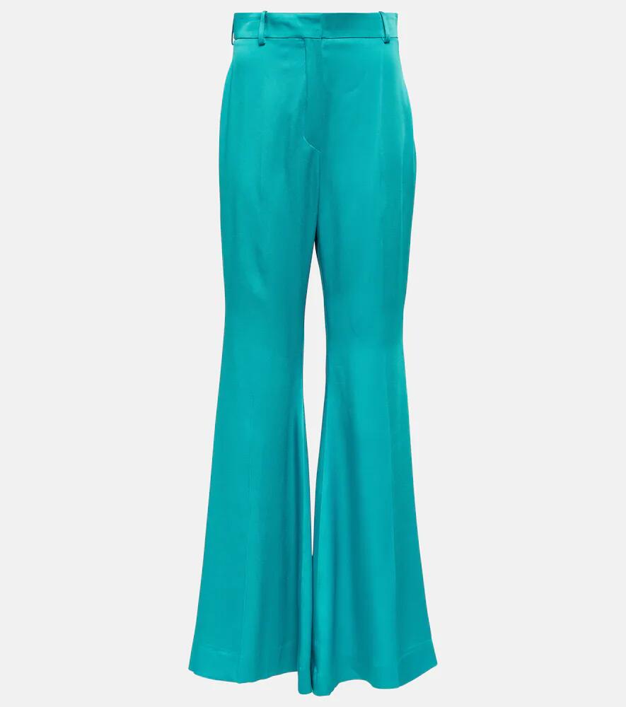 Nina Ricci High-rise satin flared pants Cover