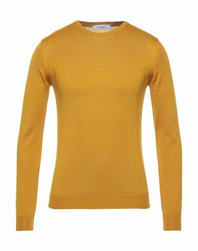 Gazzarrini Man Sweater Ocher Merino Wool, Acrylic Cover