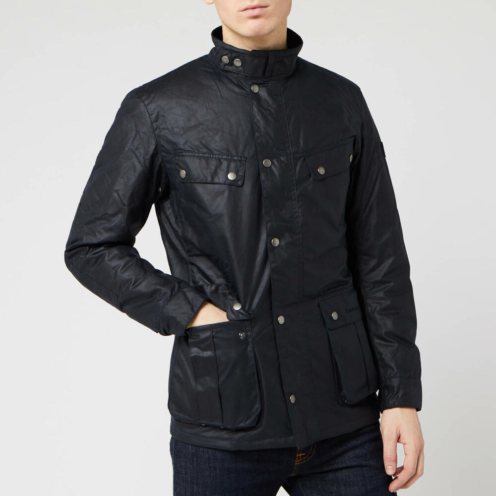 Barbour International Men's Duke Wax Jacket - Navy Cover