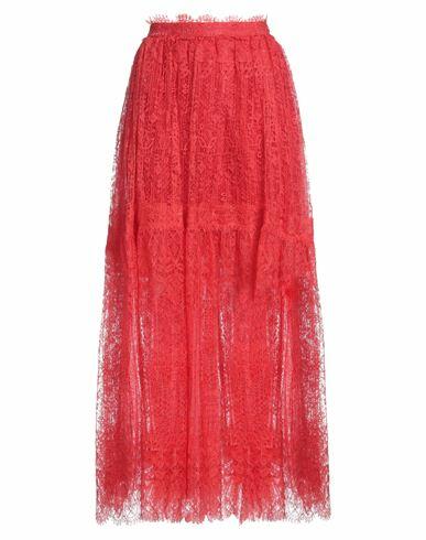 Ermanno Scervino Woman Maxi skirt Coral Polyester, Polyamide Cover