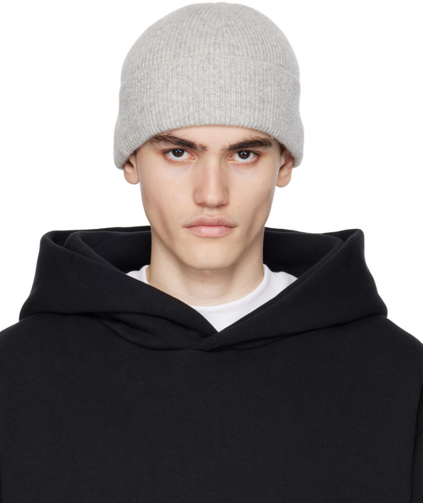 Acne Studios Gray Ribbed Beanie Cover