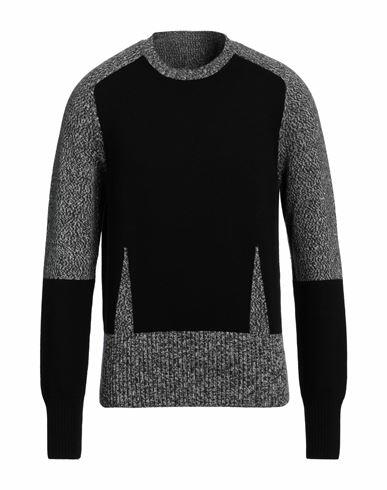 Alexander Mcqueen Man Sweater Black Wool, Cashmere Cover