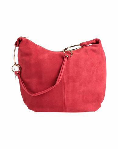 Laura Di Maggio Woman Cross-body bag Red Leather Cover