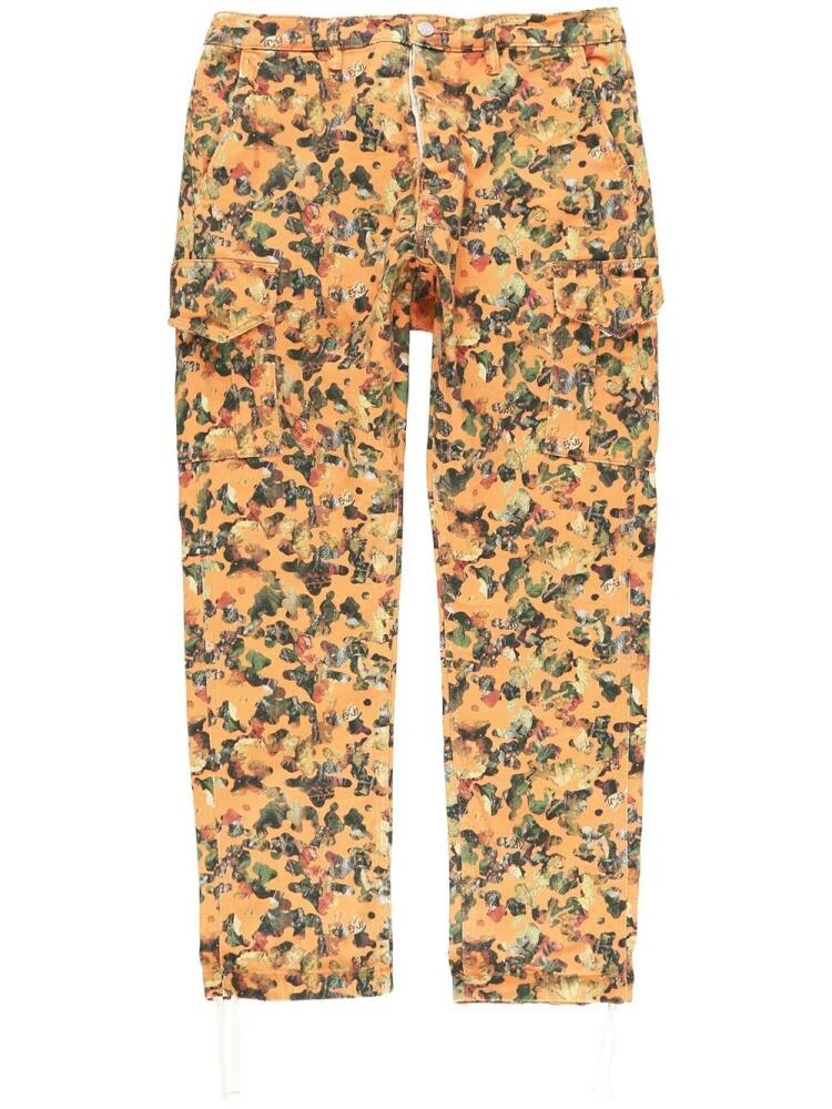 Purple Brand graphic-print cargo trousers - Orange Cover