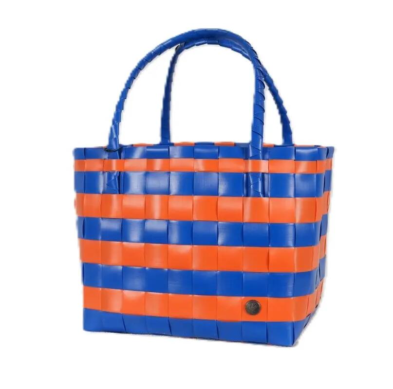 Handed By Paris Spirit Recycled Tote Bags in Cobalt Blue/orange Cover