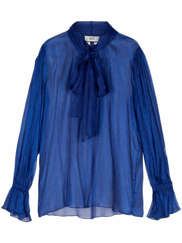 NISSA silk blouse - Blue Cover