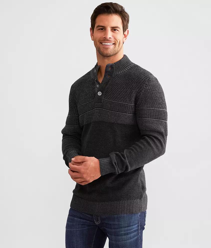 BKE Textured Henley Sweater Cover