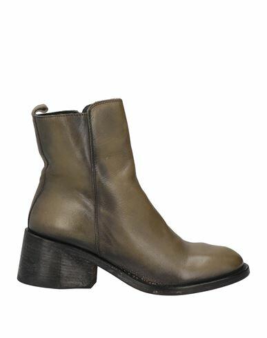 Moma Woman Ankle boots Military green Leather Cover