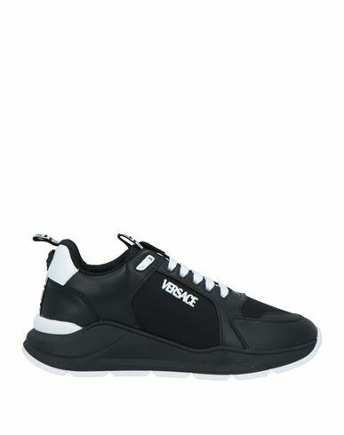 Versace Man Sneakers Black Soft Leather Cover