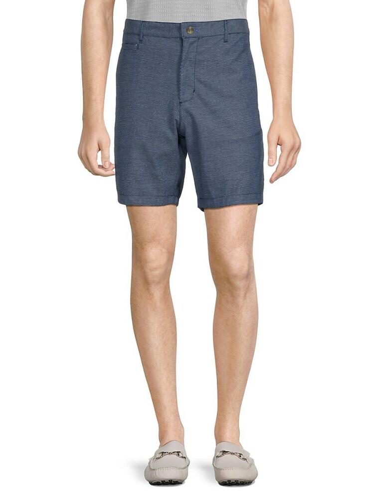 TailorByrd Men's Flat Front Shorts - Navy Cover