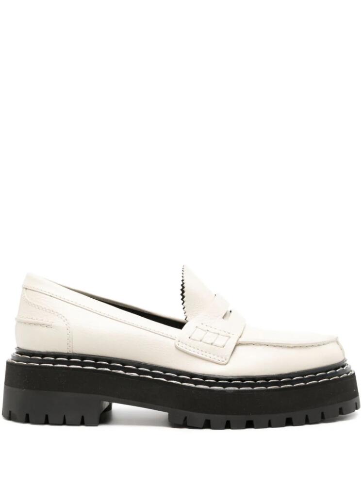 Proenza Schouler penny-slot platform leather loafers - Neutrals Cover