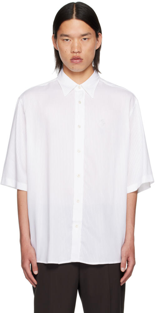 Acne Studios White Embroidered Logo Shirt Cover