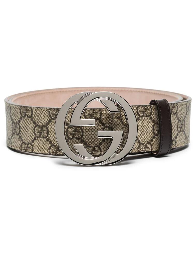 Gucci GG Supreme leather belt - Neutrals Cover