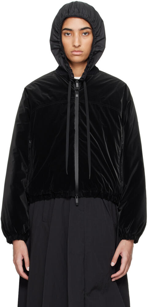 Moncler Black Laives Down Bomber Jacket Cover