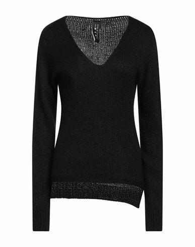 Mdm Mademoiselle Du Monde Woman Sweater Black Polyester, Mohair wool, Polyamide Cover