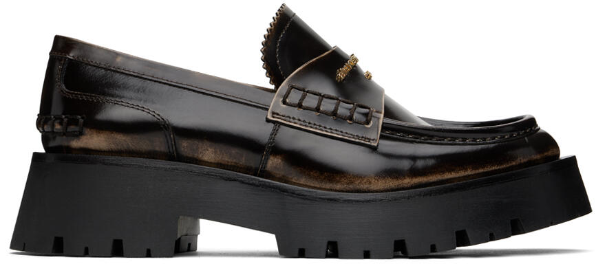 Alexander Wang Brown Carter Mid-Heel Lug Loafers Cover