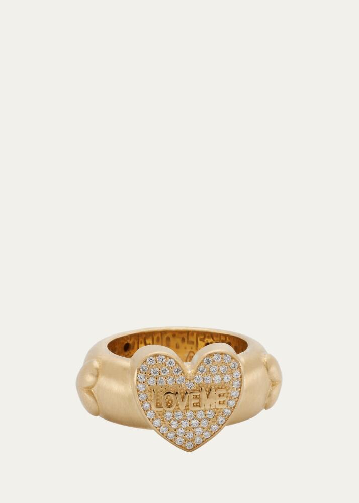 Lauren Rubinski 14K Gold Small Love Me Diamond Ring Cover