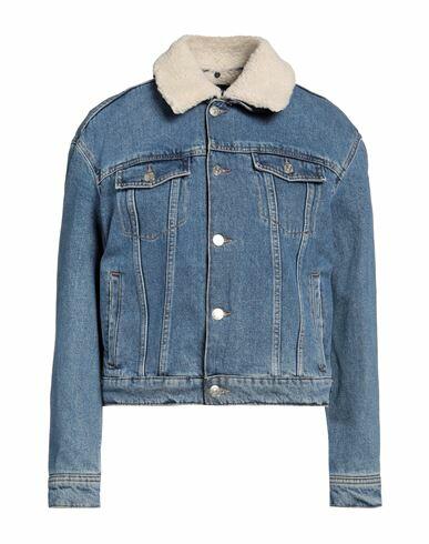 The Kooples Woman Denim outerwear Blue Cotton Cover