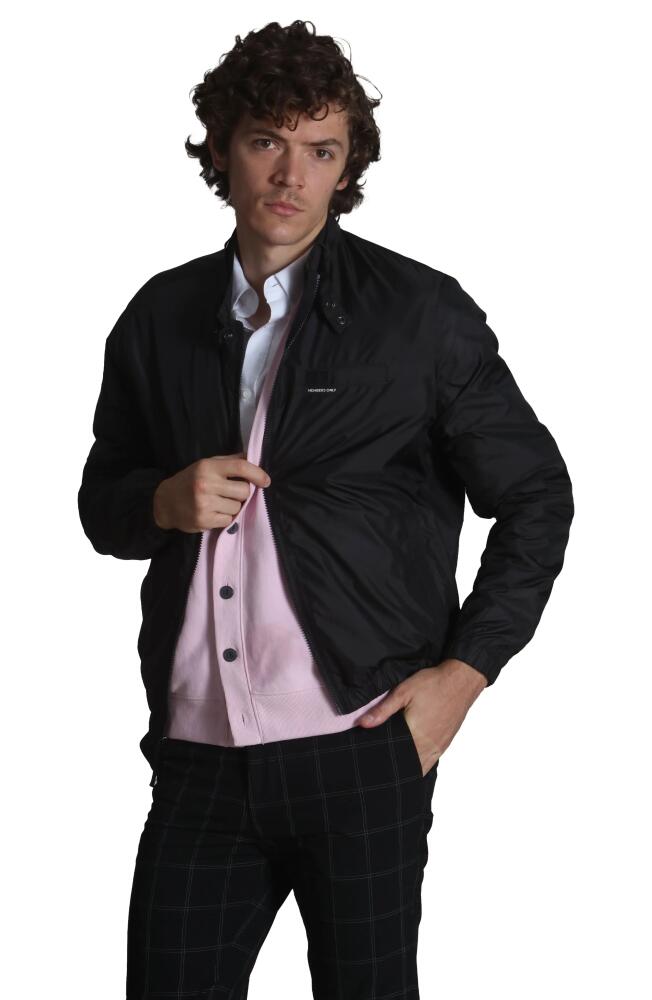 Members Only Men's Windbreaker Packable Jacket in Black Cover