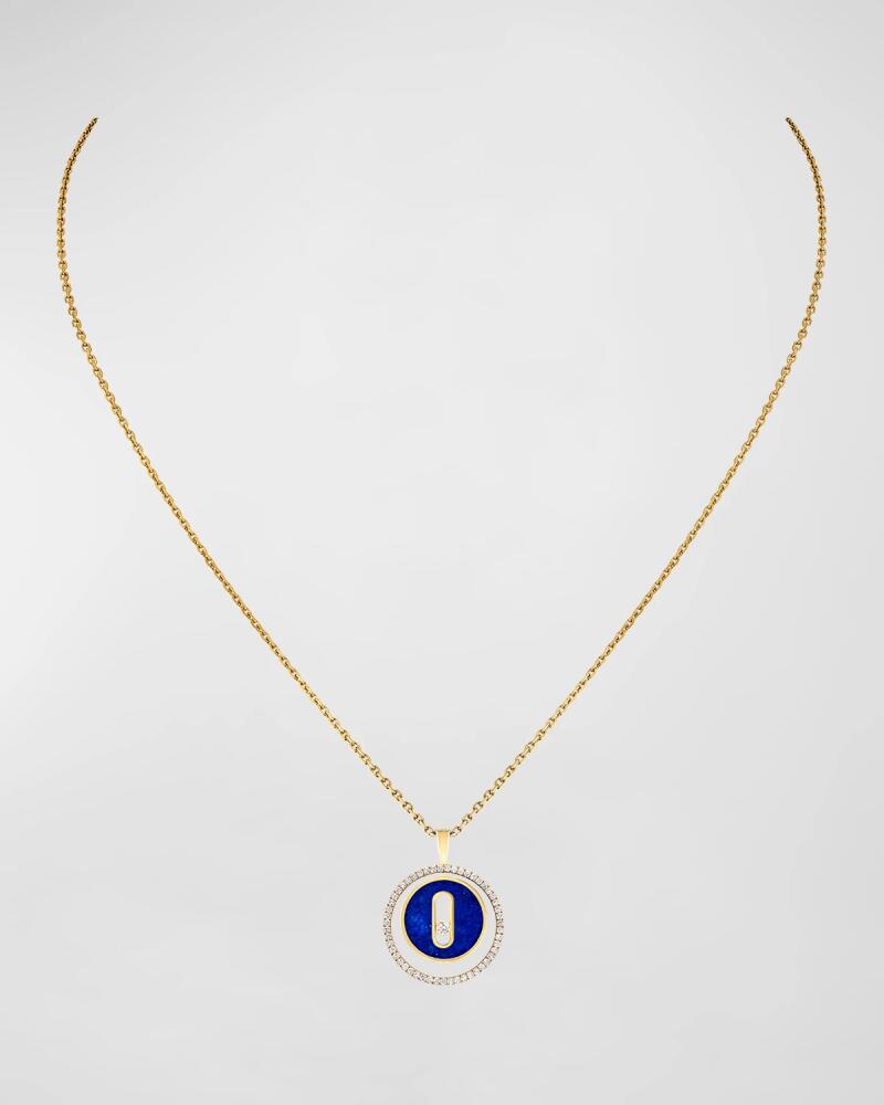 Messika Lucky Move 18K Yellow Gold Necklace with Lapis Lazuli Cover