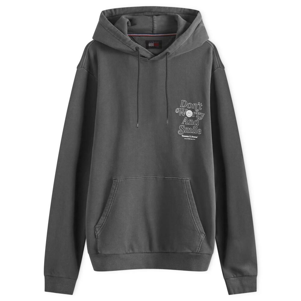 Tommy Jeans Men's Don't Worry Hoodie in Black Cover