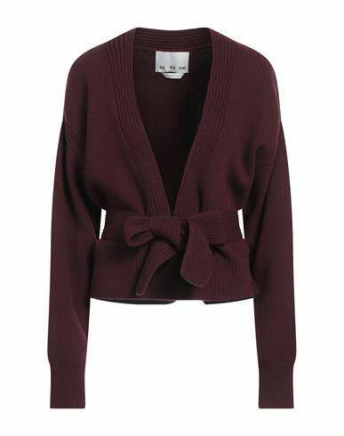 Sa Su Phi Woman Sweater Burgundy Wool, Cashmere Cover