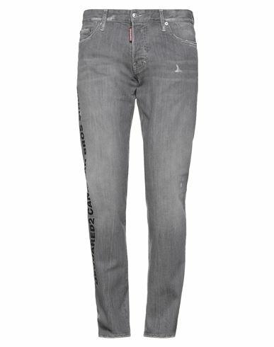 Dsquared2 Man Jeans Grey Cotton, Elastane Cover