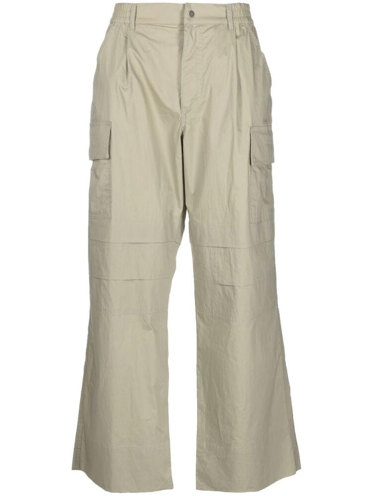 There Was One wide-leg cotton cargo trousers - Neutrals Cover