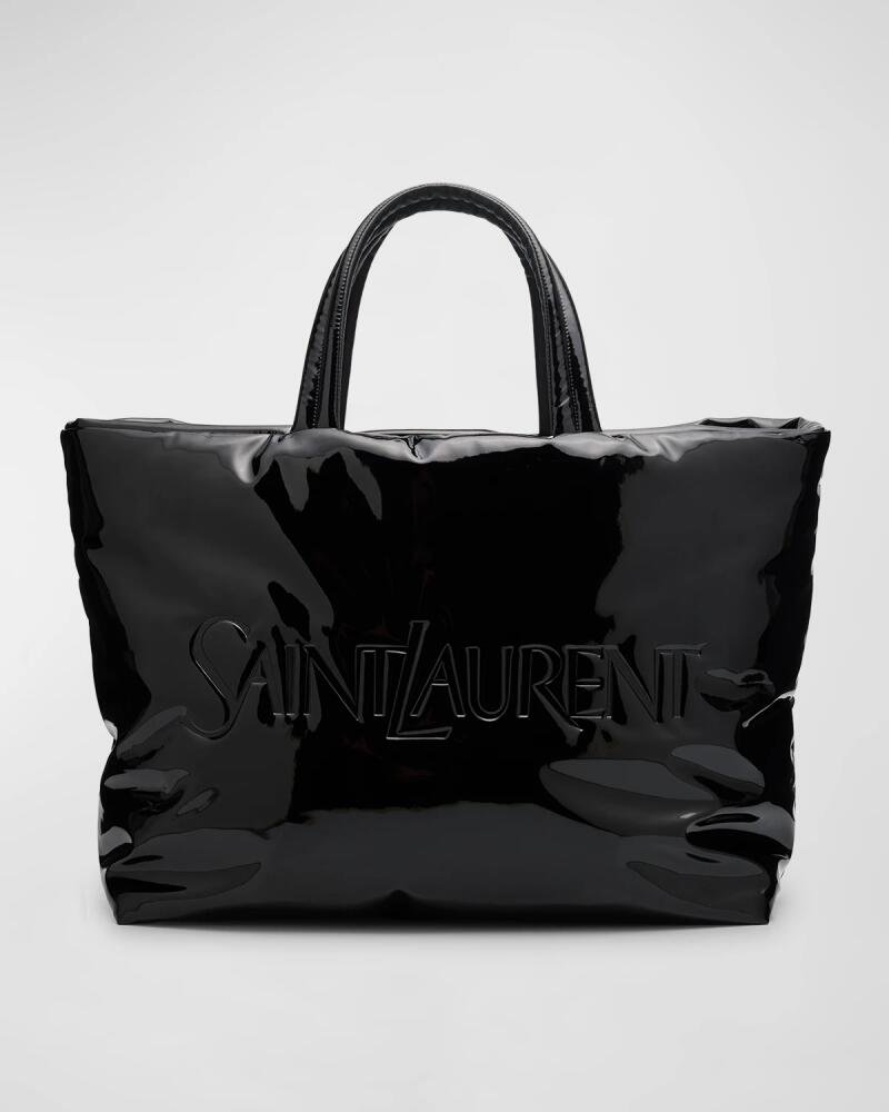 Saint Laurent Men's Patent Leather Maxi Tote Bag Cover