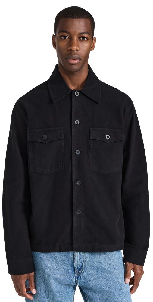 Our Legacy Evening Coach Jacket Black Brushed Cotton Cover