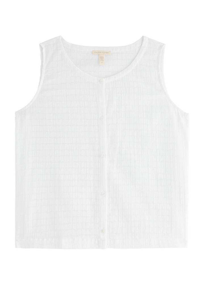 Eileen Fisher Cotton-voile Tank - White Cover