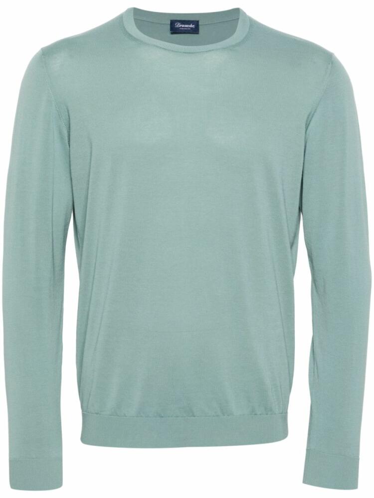 Drumohr crew-neck cotton jumper - Green Cover