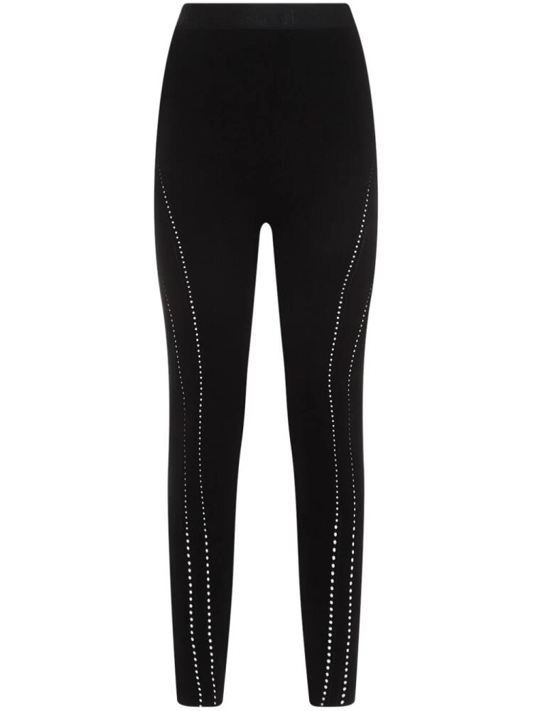 Wolford rhinestone-embellished high-waist leggings - Black Cover