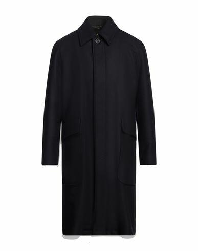 Sealup Man Coat Midnight blue Wool, Polyester Cover