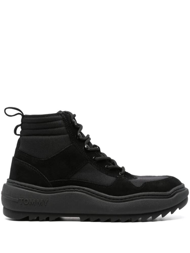 Tommy Jeans panelled lace-up boots - Black Cover