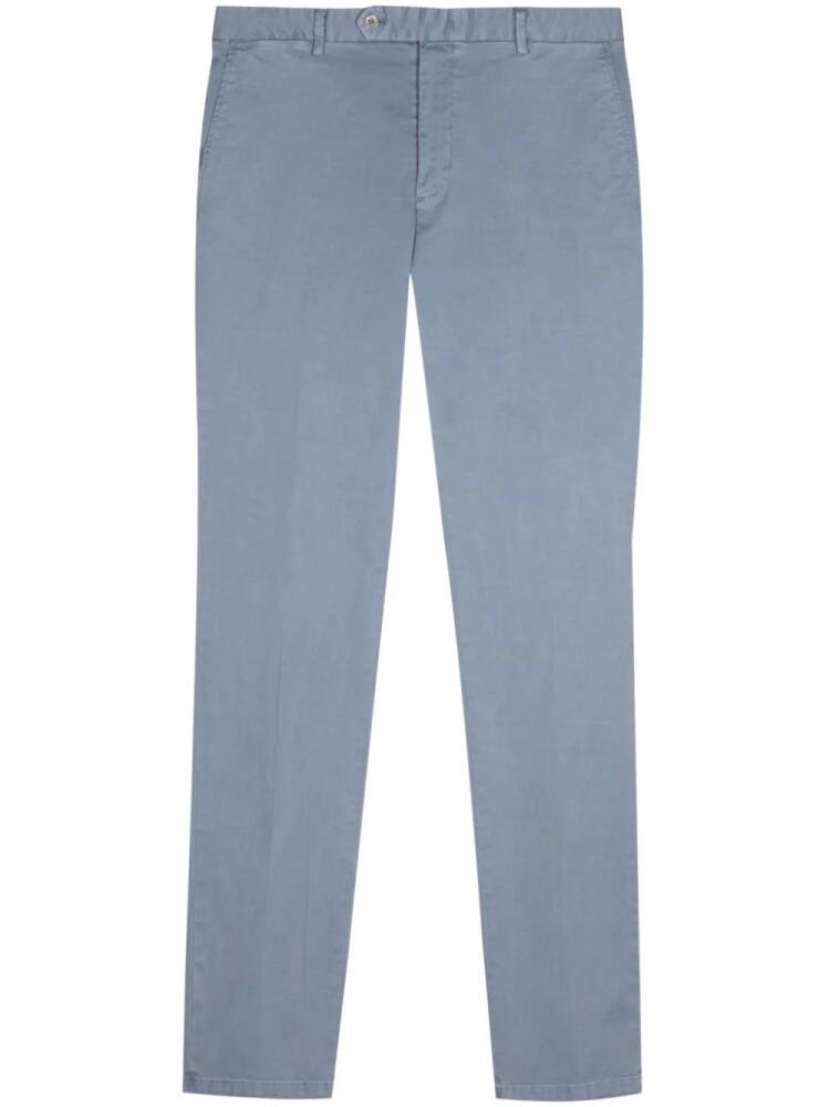 Man On The Boon. cotton-blend chino trousers - Blue Cover