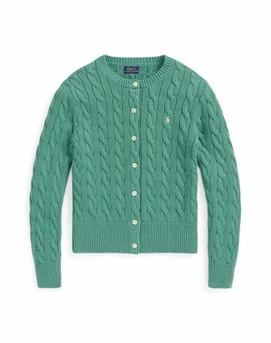 Polo Ralph Lauren Woman Cardigan Light green Cotton Cover