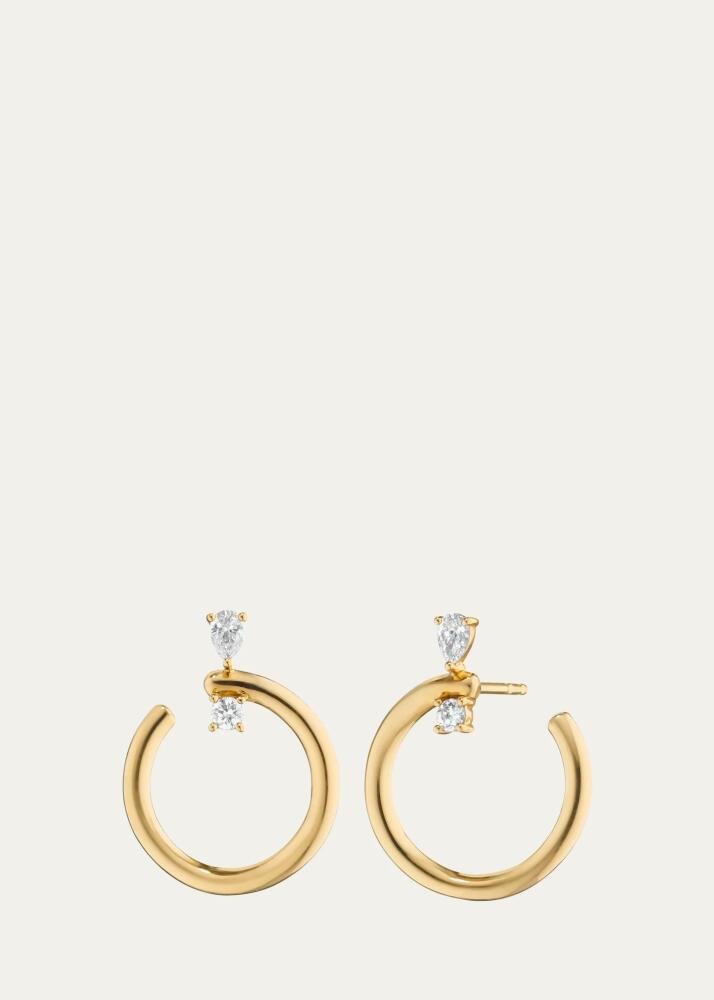 Monica Rich Kosann 18k Gold Medium Galaxy Wrap Hoop Earrings Cover