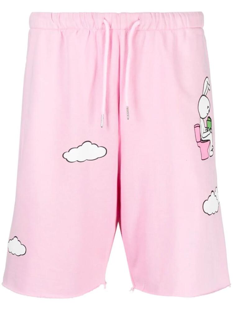 Natasha Zinko Bunny and Clouds Jogging Shorts - Pink Cover