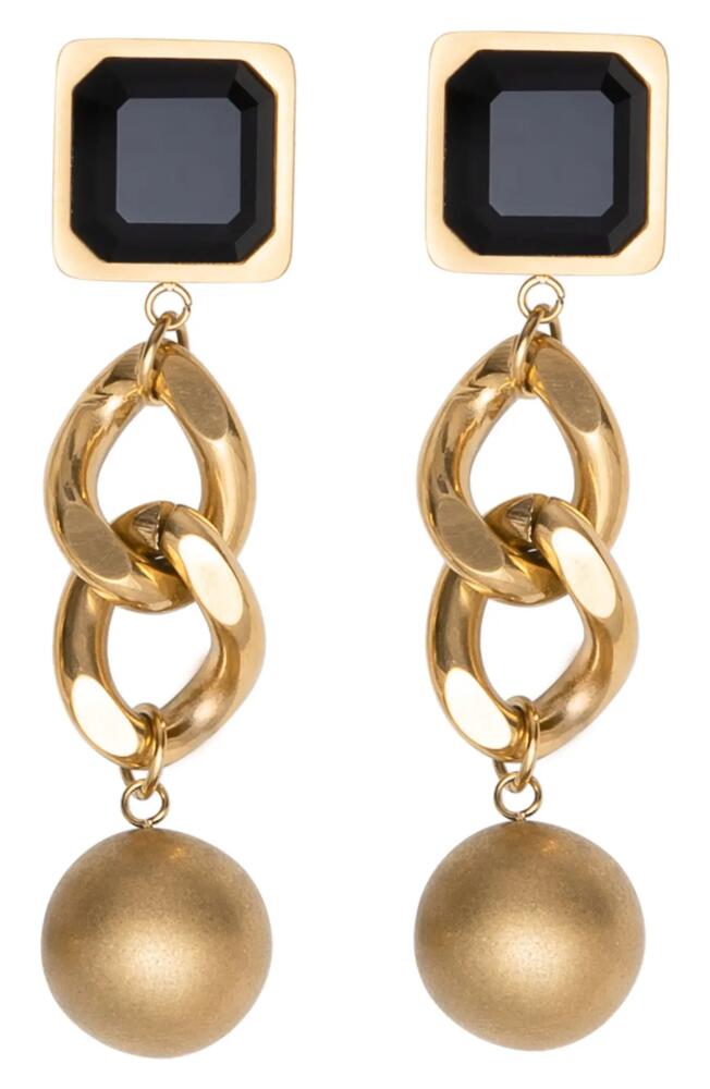 st. Moran Geo Street Onyx Drop Earrings in Black Cover