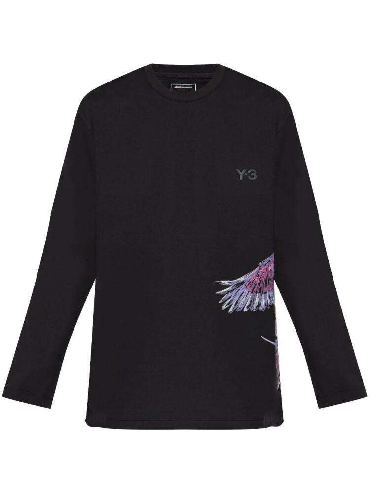 Y-3 x Adidas graphic-print T-shirt - Black Cover