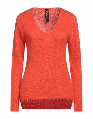 Mdm Mademoiselle Du Monde Woman Sweater Orange Polyester, Mohair wool, Polyamide Cover