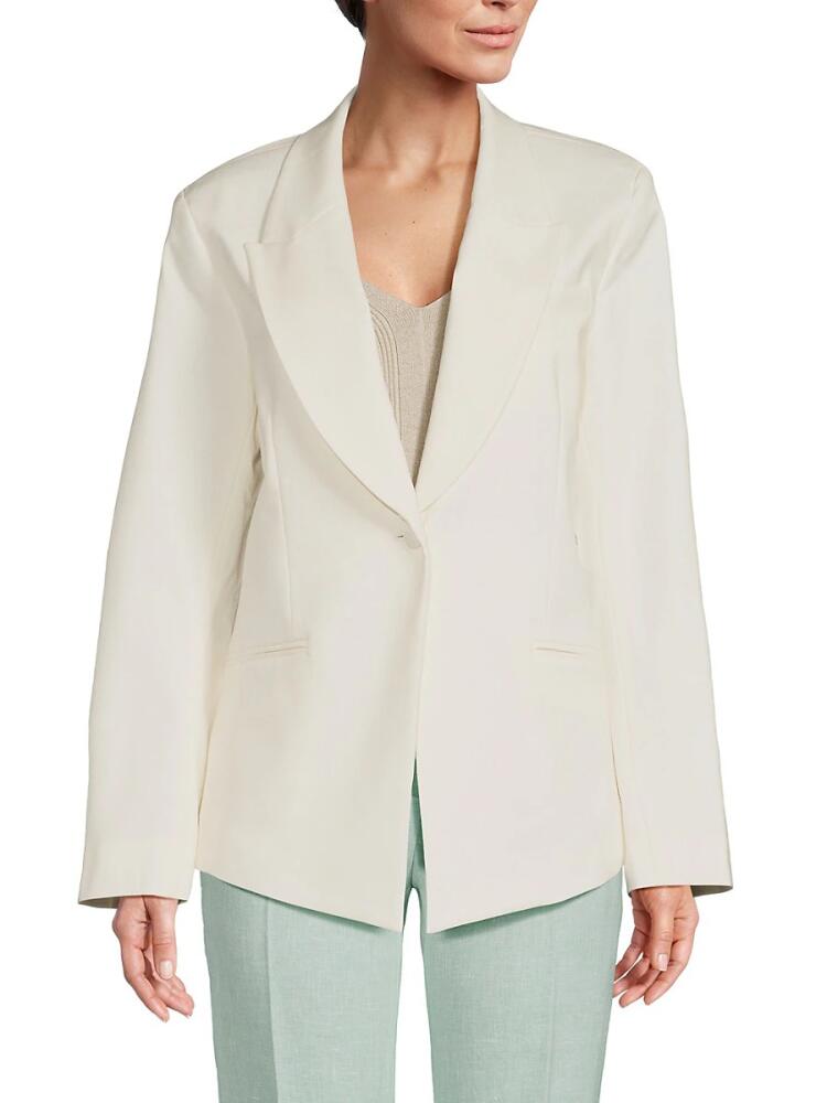 TWP Women's Jillian Peak Lapel Blazer - Ivory Cover